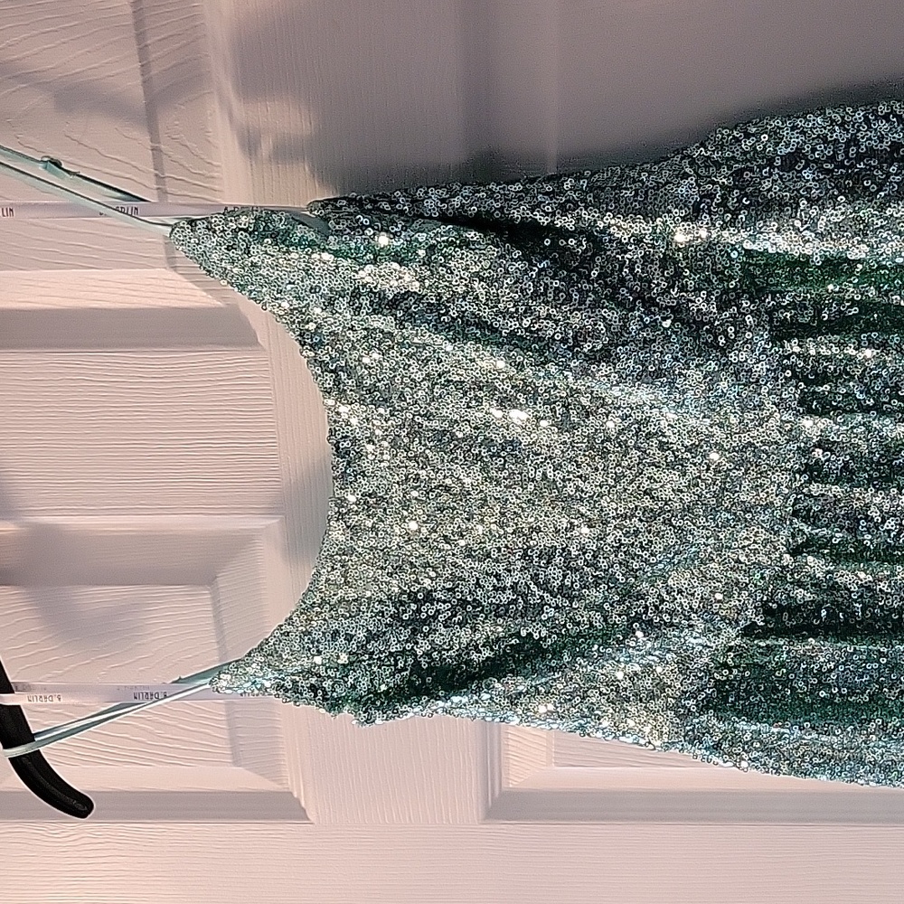 B Darlin sequin green formal dress